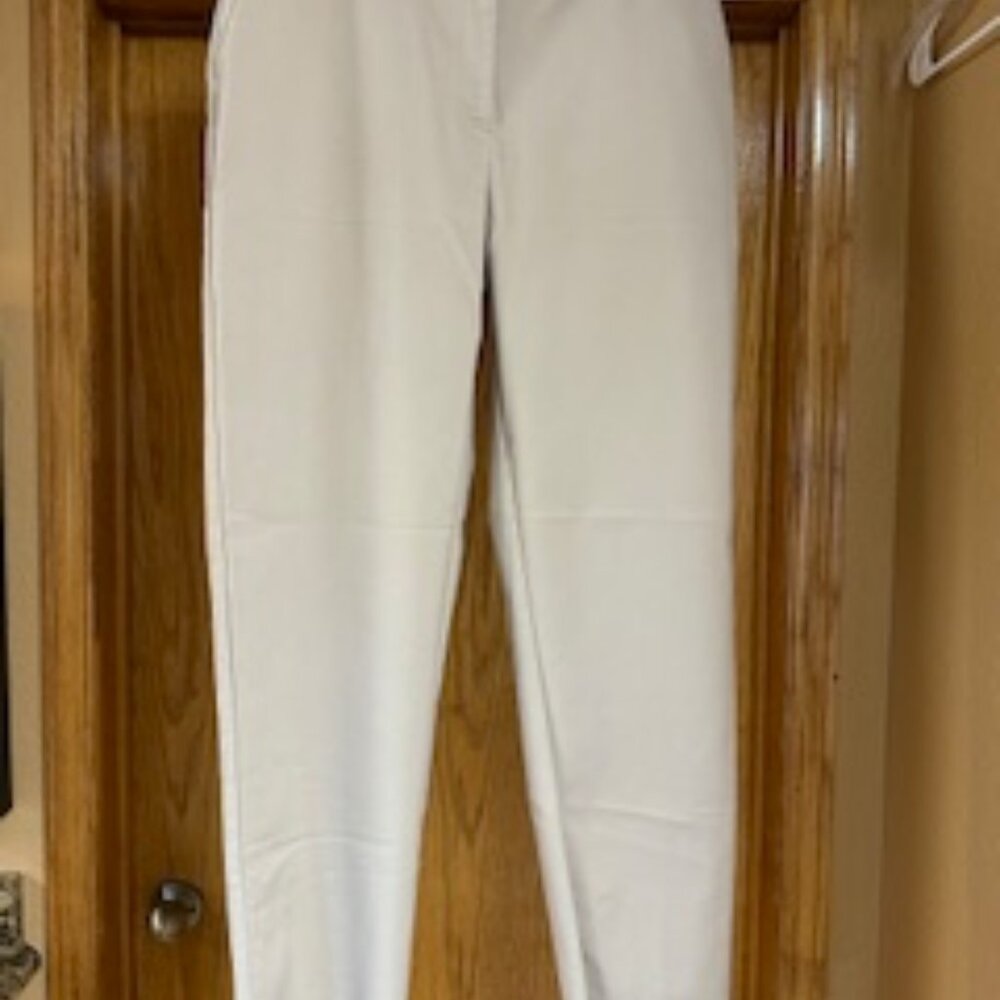 American Tall Brand Flat Front Dress Pants for Women in Stone Size 14